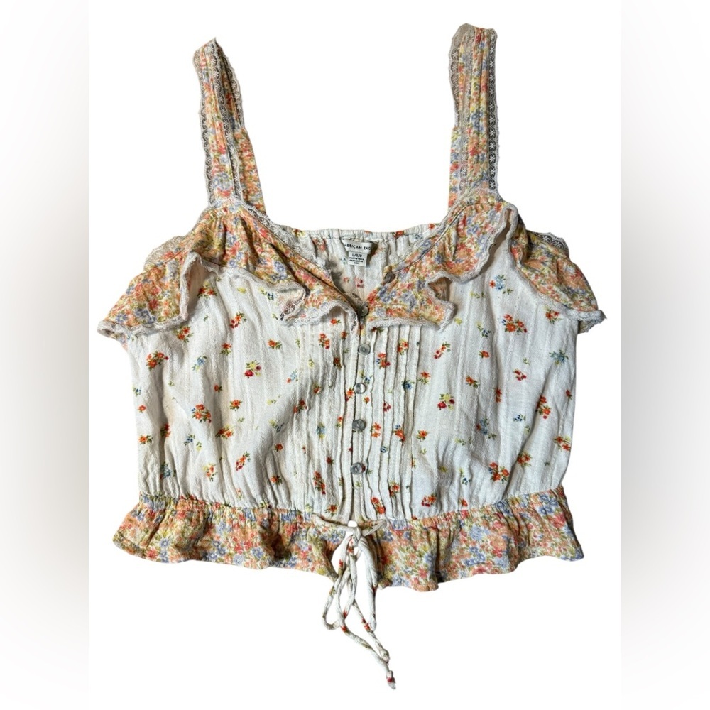 American Eagle V Neck Cinch Cami, large - Picture 5 of 11